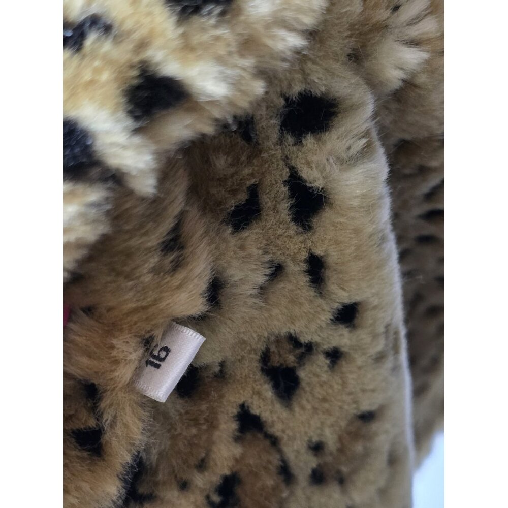 Unreal Fur Wild Cat Leopard Print Jacket Coat Women's Size 16-Vintage- Y2K - Picture 4 of 16
